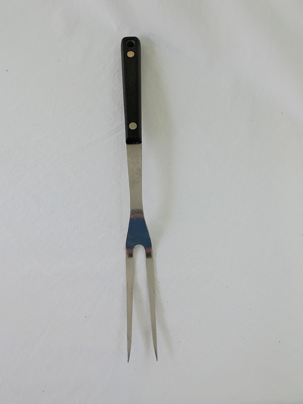 Ekco Flint Vanadium Stainless Steel USA Carving Fork Mid Century MCM Retro Vtg